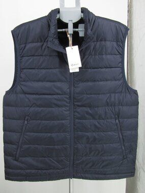 NWT QUINCE LIGHTWEIGHT DOWN packable puffer VEST NAVY sz XL $60